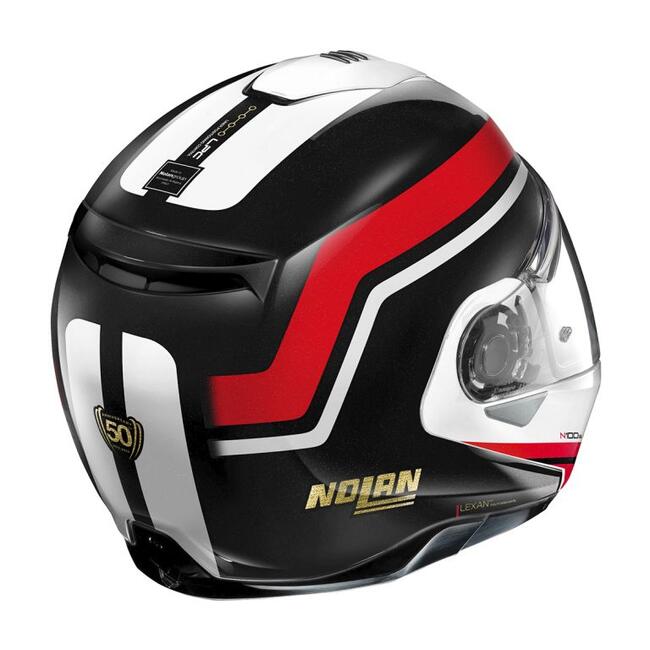 Casco Modulare N100-5 P 50 Anniversary N-com 040 Metal Black Red White Nolan